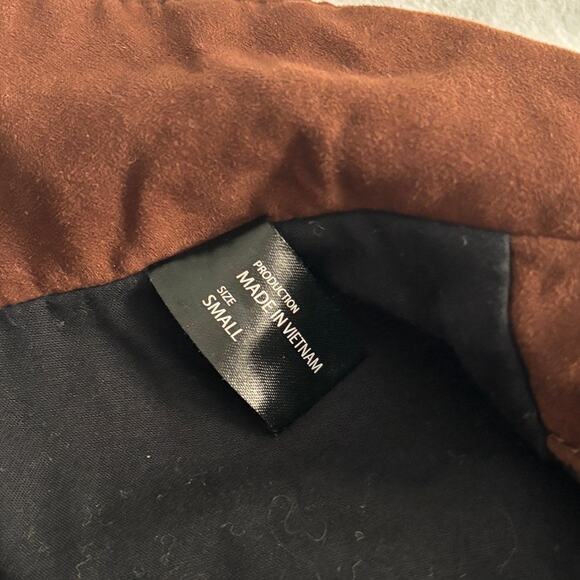 Musterbrand Han Solo Jacket Mens Small Brown Star Wars Coat Faux Suede - Picture 7 of 10